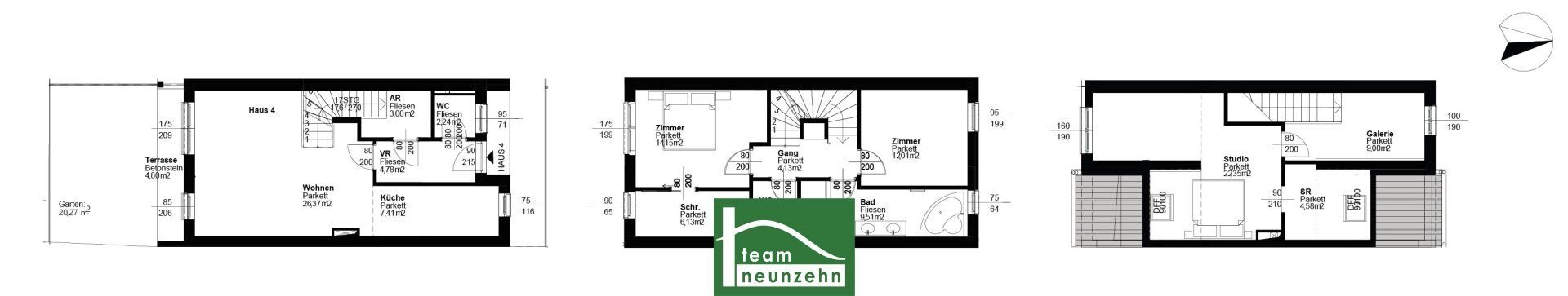 Reihenmittelhaus zum Kauf 434.964 € 5 Zimmer 128,6 m²<br/>Wohnfläche Agavenweg 22 Wien 1220