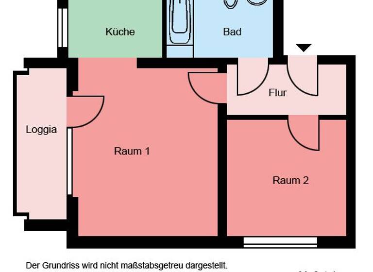 Wohnung zur Miete nur mit Wohnberechtigungsschein 299 € 2 Zimmer 53,3 m²<br/>Wohnfläche EG<br/>Geschoss Bergstraße 267 Hofstede Bochum 44809