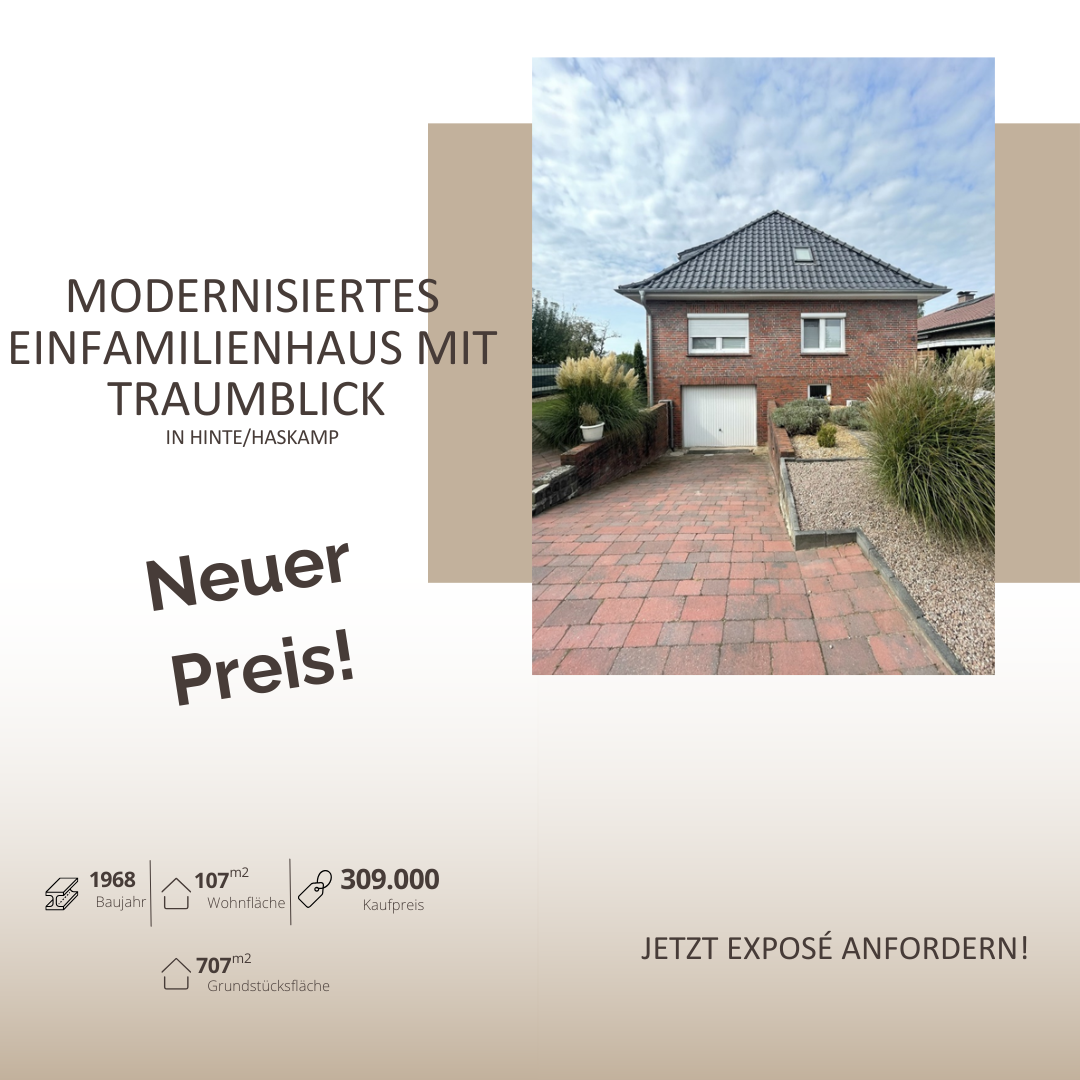 Haus zum Kauf 309.000 € 4 Zimmer 107 m²<br/>Wohnfläche 707 m²<br/>Grundstück Hinte Hinte 26759