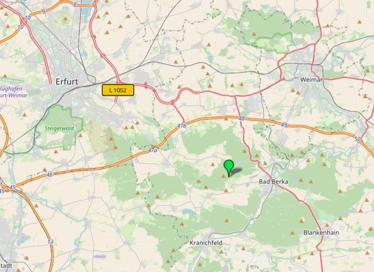 Land-/Forstwirtschaft zum Kauf 15.000 € 55.198 m² Grundstück Tiefengruben Bad Berka 99438