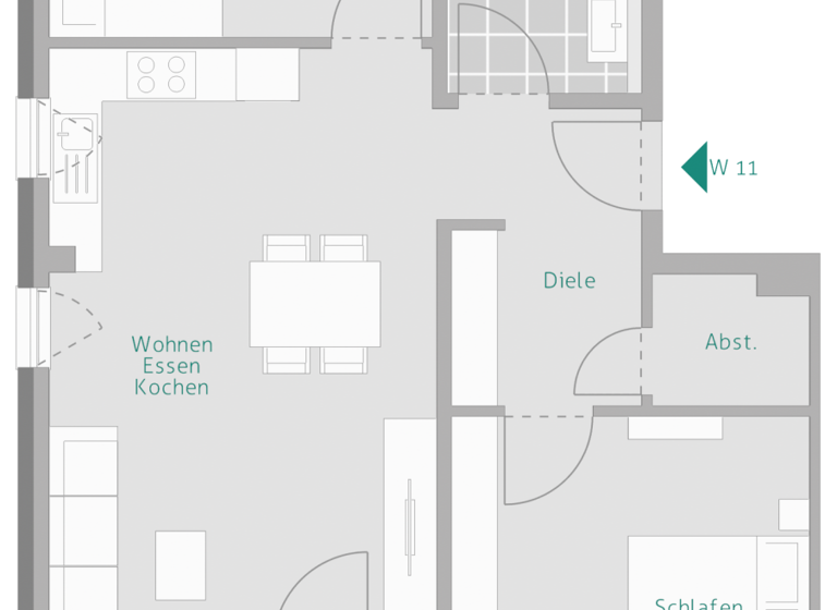 Wohnung zum Kauf provisionsfrei 579.000 € 3 Zimmer 79,9 m²<br/>Wohnfläche 1.<br/>Geschoss Uhlandstraße 10/1 Gärtringen Gärtringen 71116