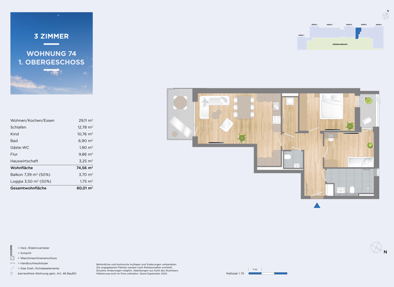 Studio zum Kauf 629.000 € 3 Zimmer 80 m²<br/>Wohnfläche Eching Eching 85386