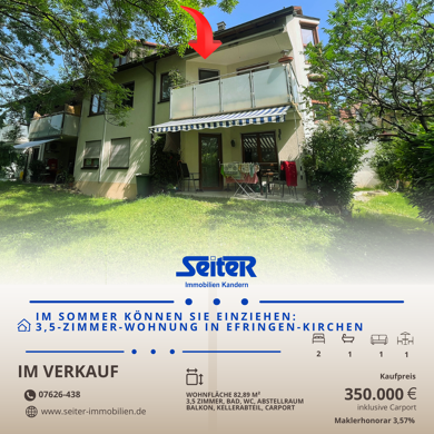 Wohnung zum Kauf 350.000 € 3,5 Zimmer 83 m² Efringen-Kirchen Efringen-Kirchen 79588
