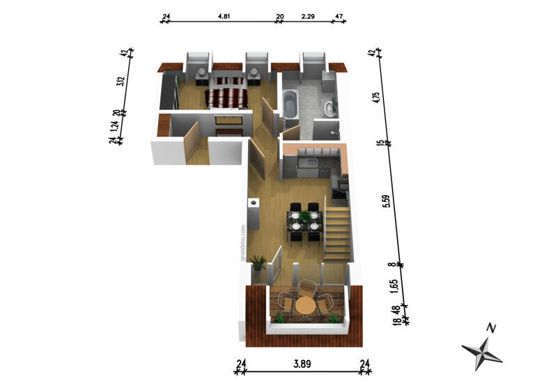 Wohnung zur Miete - Neubau 1.200 € 3 Zimmer 88,8 m²<br/>Wohnfläche Dachgeschoss, 2.<br/>Geschoss ab sofort<br/>Verfügbarkeit Kesselsdorfer Straße 187/189 Naußlitz Dresden 01169