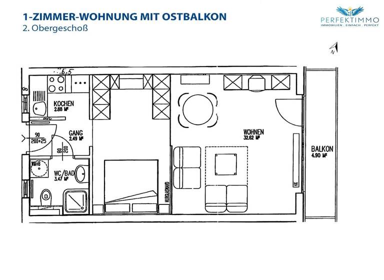Studio zum Kauf 265.000 € 1 Zimmer 41,5 m² 2. Geschoss Innsbruck 6020