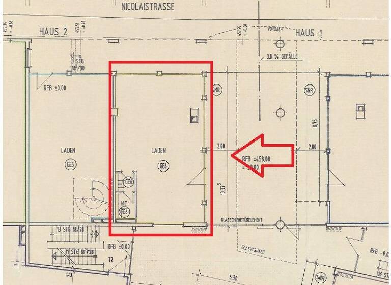 Verkaufsfläche zur Miete provisionsfrei 442 € 1 Zimmer 73,7 m² Verkaufsfläche teilbar ab 73,7 m² Nicolaistraße 37 Auerbach 08209