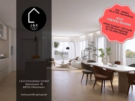 Penthouse zum Kauf - Erstbezug provisionsfrei 668.000 € 2 Zimmer 111,1 m² 2. Geschoss Plankstadt 68723