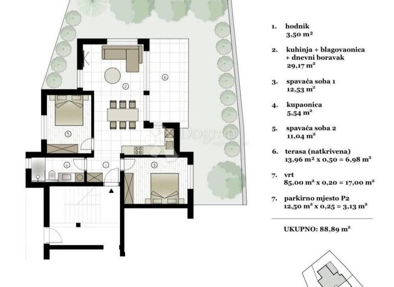 Wohnung zum Kauf 370.000 € 3 Zimmer 91 m² Murter-Kornati