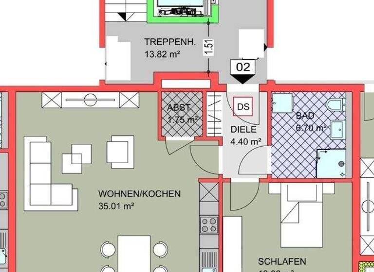 Wohnung zum Kauf - Erstbezug 290.000 € 2 Zimmer 68,4 m² EG Wittlich 54516