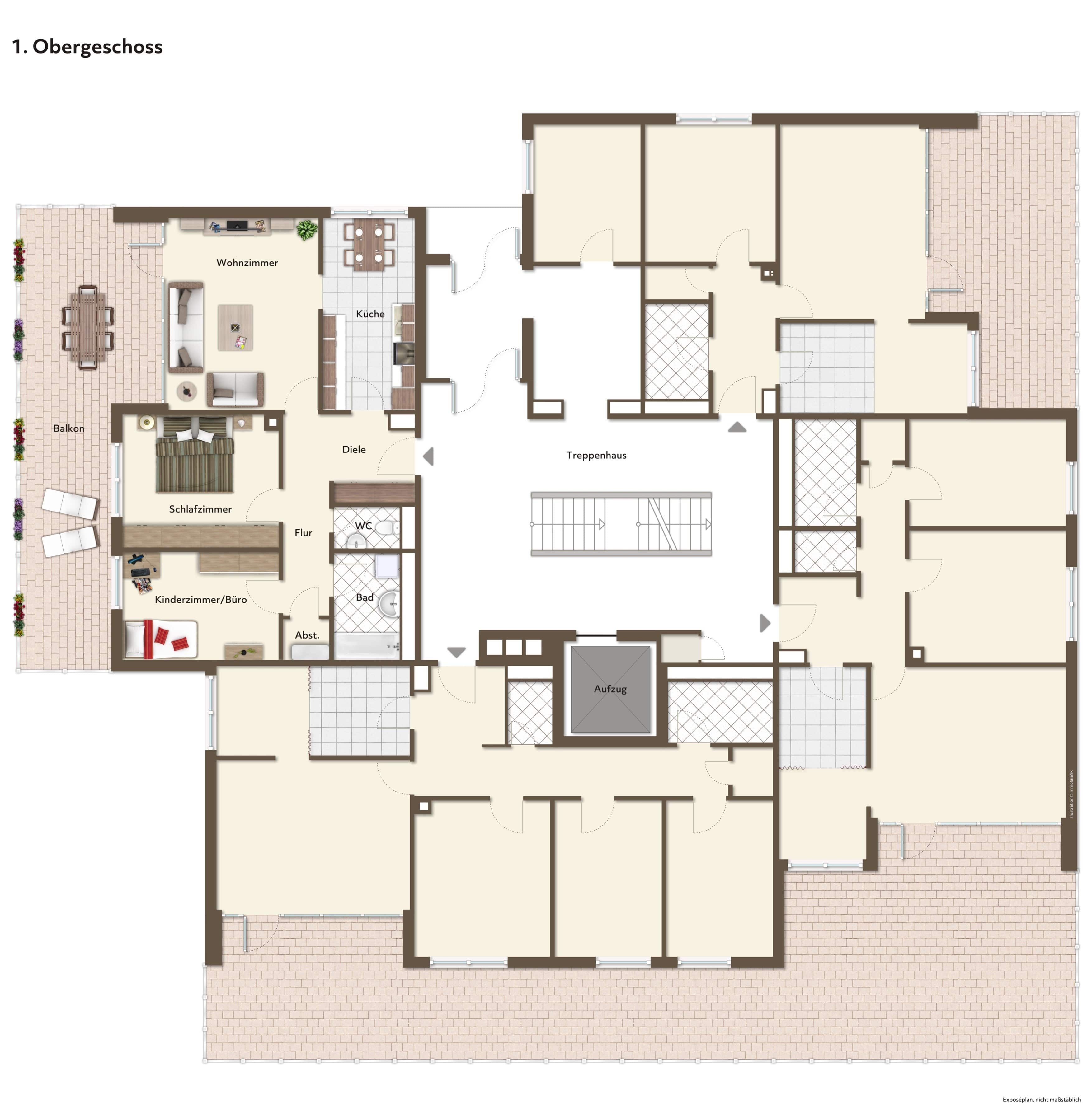 Wohnung zum Kauf provisionsfrei 247.000 € 3 Zimmer 81 m²<br/>Wohnfläche Greifswalder Straße 1 Karthause Flugfeld 2 Koblenz 56075