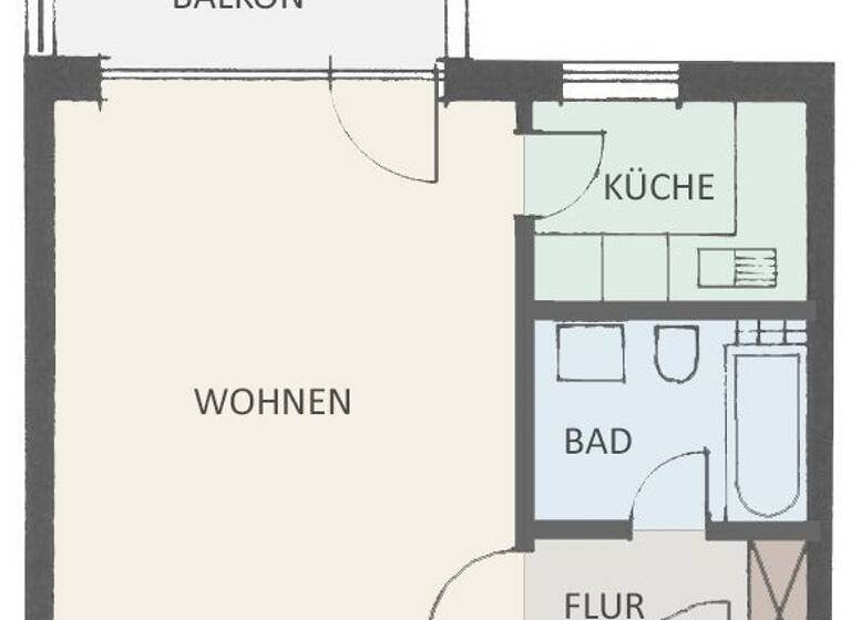 Studio zum Kauf provisionsfrei 235.000 € 1 Zimmer 34,6 m² 3. Geschoss Barmbek-Süd Hamburg 22083