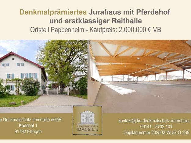 Bauernhaus zum Kauf 2.000.000 € 5.764 m² Grundstück Pappenheim Pappenheim 91788