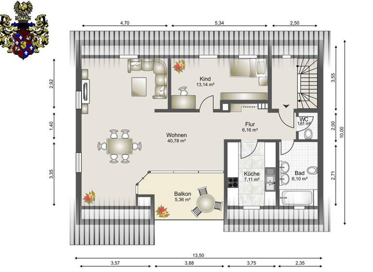 Maisonette zum Kauf 450.000 € 4,5 Zimmer 140 m² Haltingen Weil am Rhein 79576