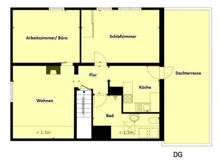 Wohnung zur Miete 600 € 3 Zimmer 60 m² frei ab 01.02.2026 Höpfingen 74746