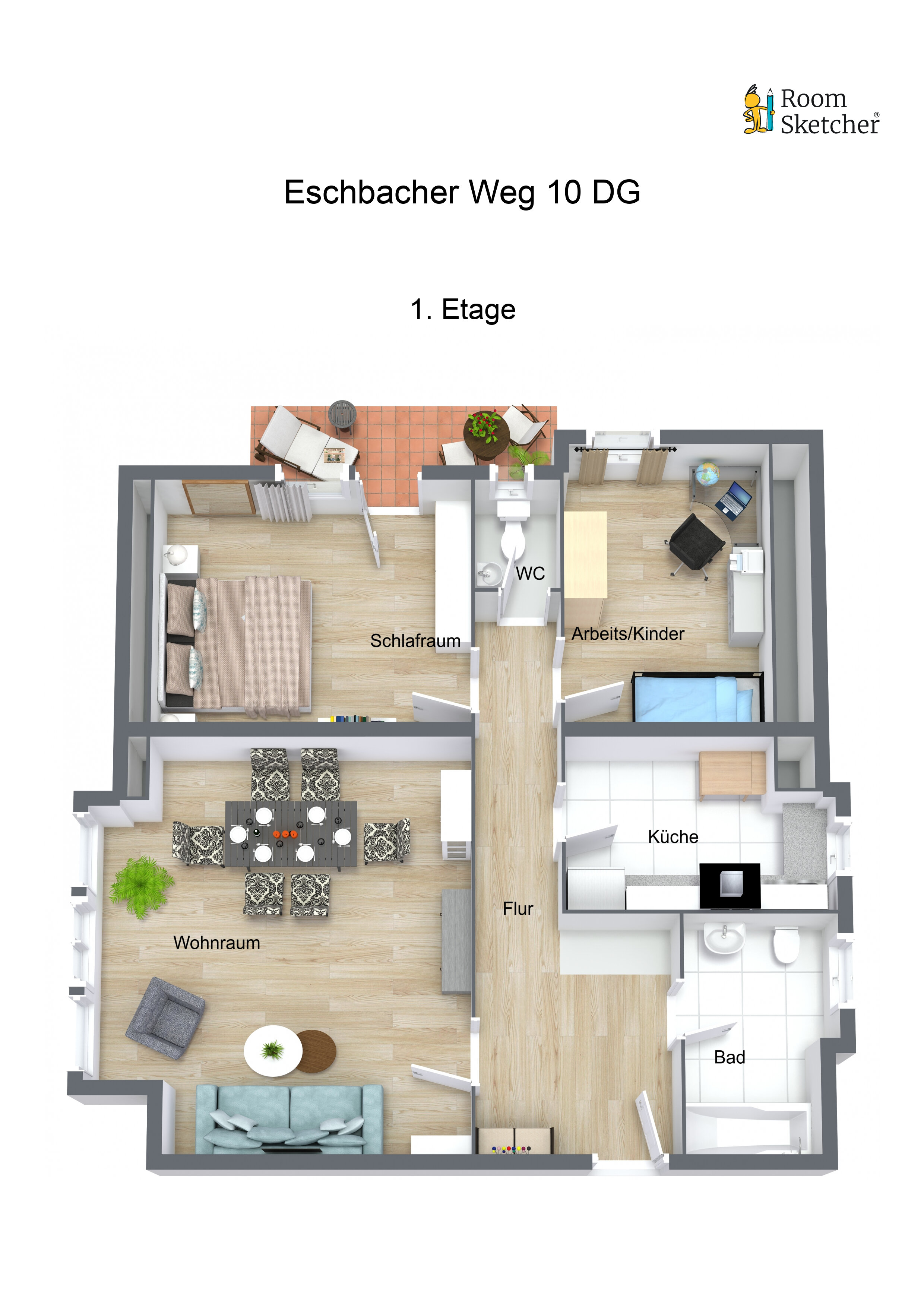 Wohnung zur Miete 900 € 3 Zimmer 90 m²<br/>Wohnfläche 2.<br/>Geschoss ab sofort<br/>Verfügbarkeit Eschbacher Weg 10 Wahlbezirk 16 Bad Homburg vor der Höhe 61352