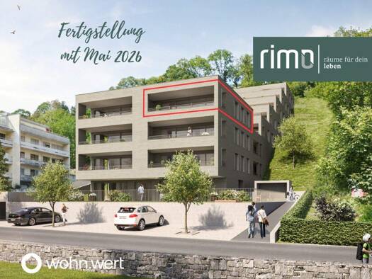 Terrassenwohnung zum Kauf - Erstbezug 520.000 € 3 Zimmer 65,6 m² 3. Geschoss frei ab 01.07.2026 Mutterstraße 11 Feldkirch 6800