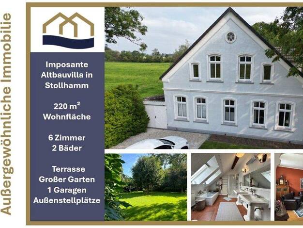 Villa zum Kauf 299.500 € 6 Zimmer 257 m² 1.350 m² Grundstück Hauptstraße 78 Stollhamm Butjadingen / Stollhamm 26969