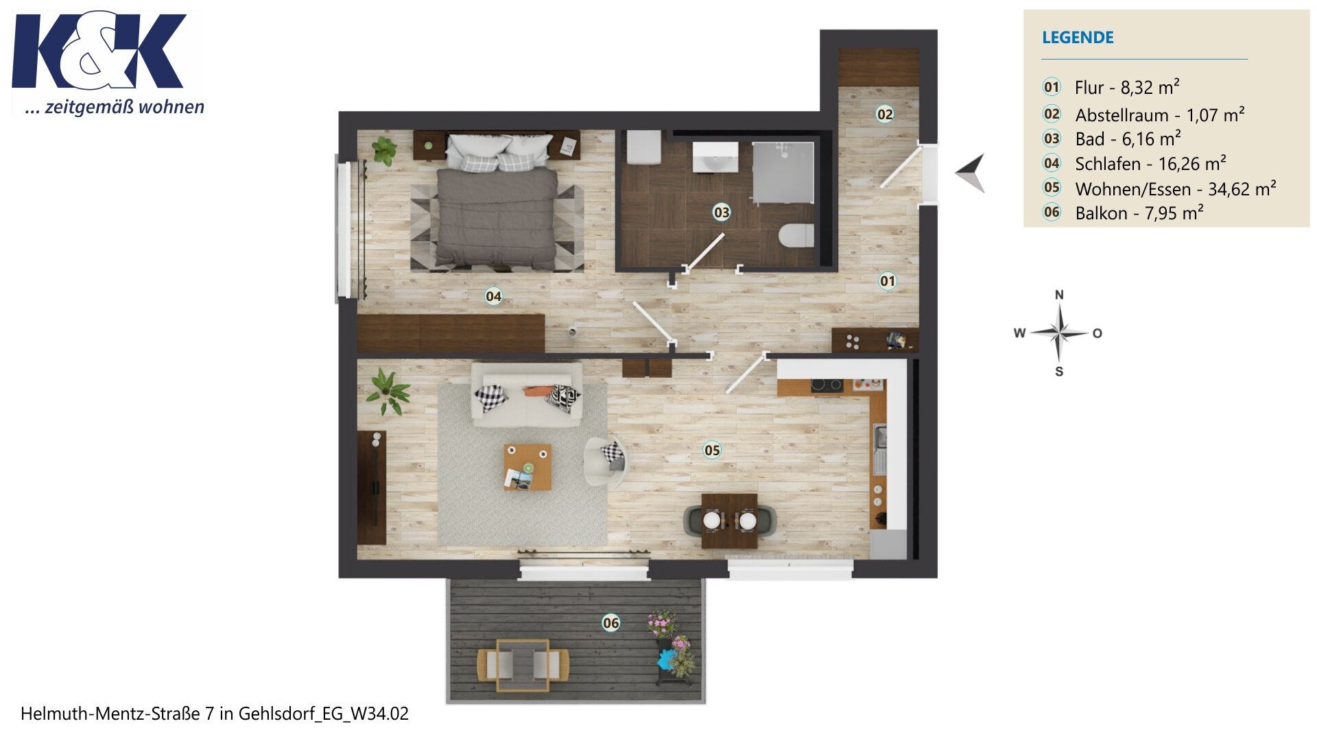 Wohnung zur Miete 870 € 2 Zimmer 64,4 m²<br/>Wohnfläche EG<br/>Geschoss Helmuth-Mentz-Straße 7 Gehlsdorf Rostock 18147