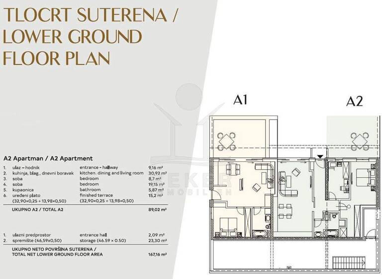 Wohnung zum Kauf - Erstbezug 890.000 € 3 Zimmer 121,7 m² EG Dubrovnik 20000