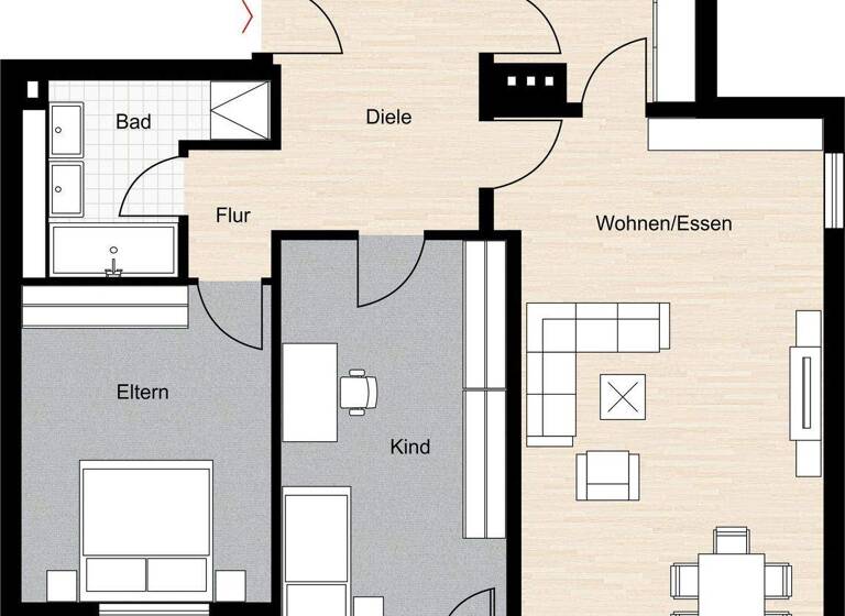 Wohnung zum Kauf 192.000 € 3,5 Zimmer 92 m² 1. Geschoss frei ab sofort Schömberg 75328