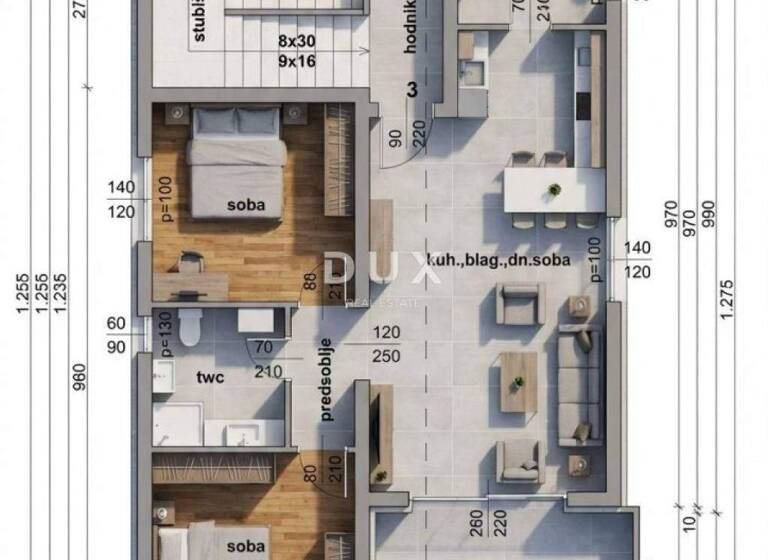 Wohnung zum Kauf 233.000 € 3 Zimmer 72 m² 2. Geschoss Rab
