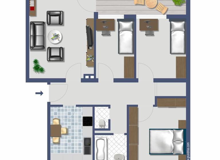 Wohnung zum Kauf provisionsfrei 259.000 € 4 Zimmer 82,9 m² 3. Geschoss Stettiner Straße 15 Tannenbusch Bonn 53119