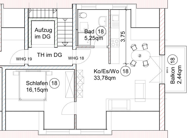 Wohnung zum Kauf - Neubau provisionsfrei 385.000 € 2 Zimmer 57,6 m²<br/>Wohnfläche Dachgeschoss, 1.<br/>Geschoss Tiefwiesenweg 8 Hundszell Ingolstadt 85051