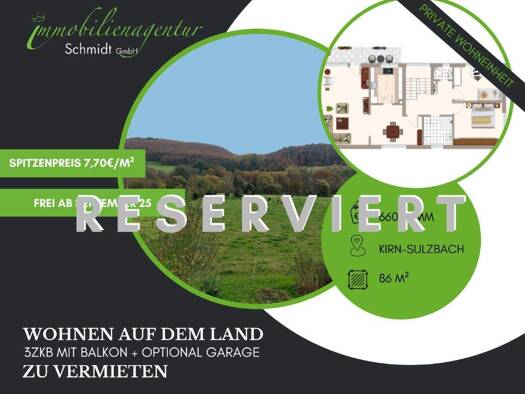 Wohnung zur Miete 660 € 3 Zimmer 86 m² Kirn 55606
