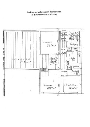 Wohnung zur Miete 700 € 3 Zimmer 127 m²<br/>Wohnfläche ab sofort<br/>Verfügbarkeit Karolingerstraße Gilching Gilching 82205