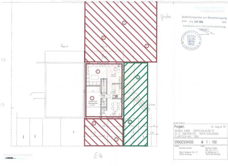 Doppelhaushälfte zum Kauf 549.000 € 8 Zimmer 175 m² 376 m² Grundstück frei ab sofort Dr. Elisabeth-Vomstein-Straße 27 Schliengen 79418