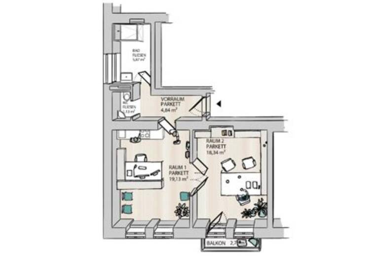 Bürofläche zur Miete - Erstbezug 765 € 2 Zimmer 49,3 m² Bürofläche Perchtoldsdorf 2380