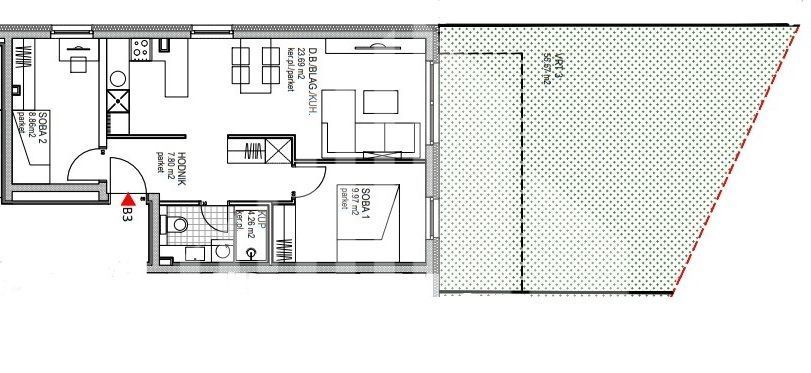 Wohnung zum Kauf 186.434 € 3 Zimmer 61 m²<br/>Wohnfläche Vrapce