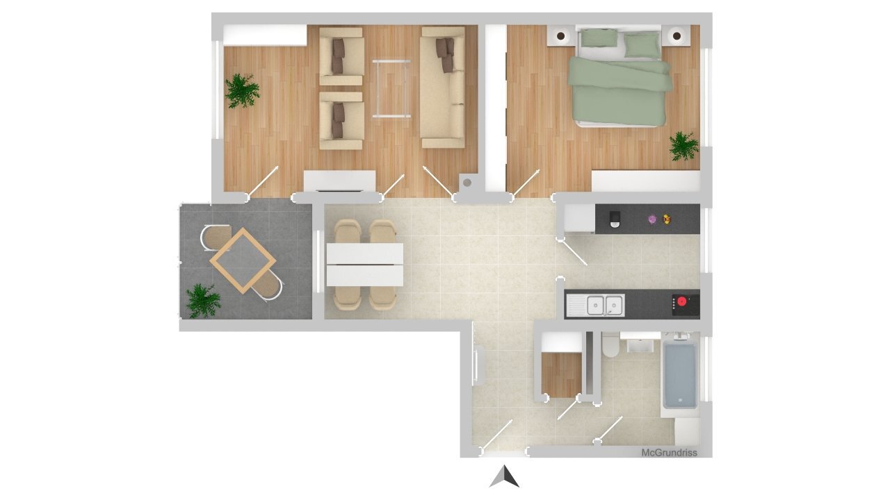 Wohnung zur Miete 1.065 € 2 Zimmer 62,7 m²<br/>Wohnfläche 5.<br/>Geschoss 01.02.2025<br/>Verfügbarkeit Altperlach München 81737