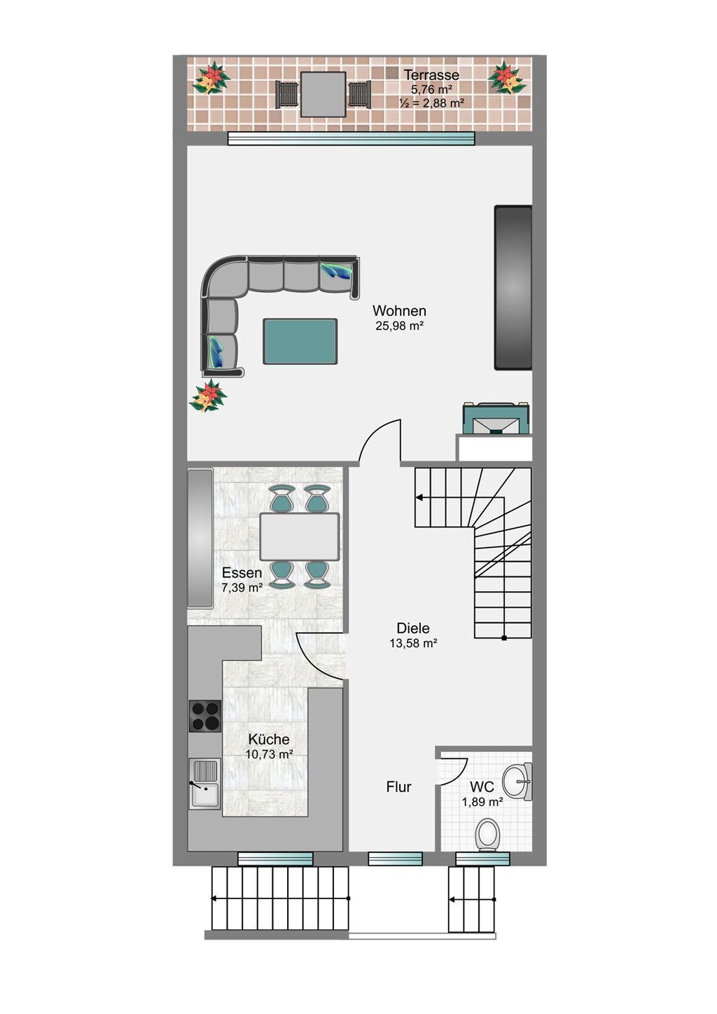 Doppelhaushälfte zum Kauf 198.000 € 4 Zimmer 116 m²<br/>Wohnfläche Harsefeld Harsefeld 21698