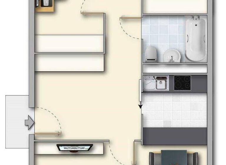 Wohnung zur Miete 425 € 3 Zimmer 72,9 m² 1. Geschoss Am Gebräun 18 Eisenach 99817