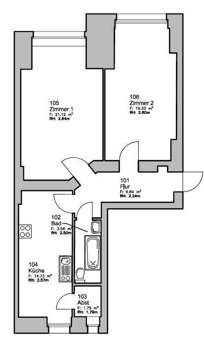 Wohnung zum Kauf provisionsfrei 190.000 € 2 Zimmer 67,3 m²<br/>Wohnfläche EG<br/>Geschoss Tempelhof Berlin 12103