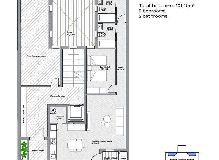 Wohnung zum Kauf provisionsfrei 309.000 € 2 Zimmer 101 m² Torrevieja