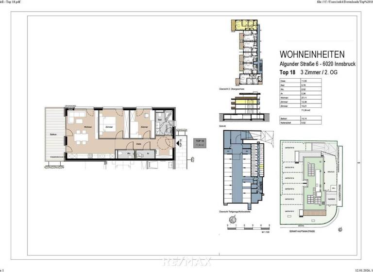 Wohnung zum Kauf - Erstbezug 748.400 € 3 Zimmer 71,4 m² 2. Geschoss Innsbruck 6020