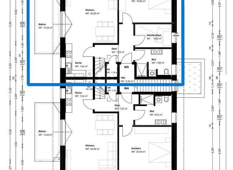 Maisonette zur Miete 1.880 € 5 Zimmer 113 m² 1. Geschoss Kurfürstendeich 58 Allermöhe Hamburg 21037