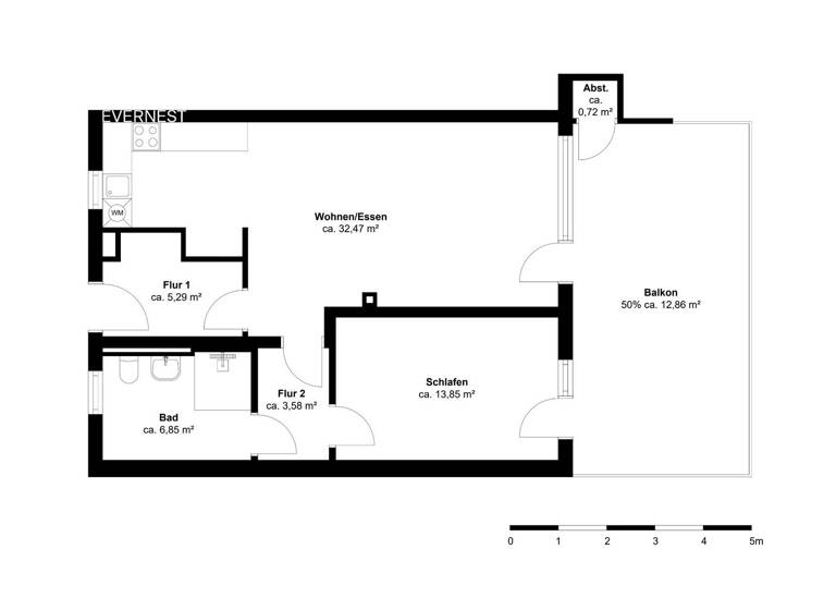 Wohnung zum Kauf 479.000 € 2 Zimmer 76 m² 1. Geschoss Kappeln 24386