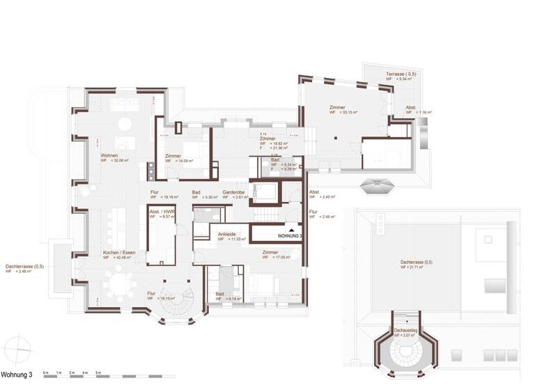 Penthouse zum Kauf - Erstbezug 5 Zimmer 272 m² 2. Geschoss Blankenese Hamburg 22587