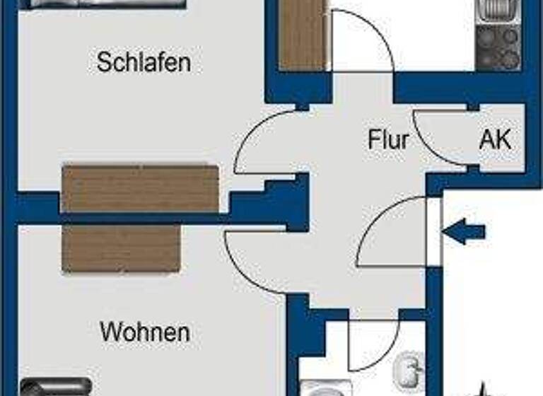 Wohnung zur Miete 732 € 2 Zimmer 58,6 m² 3. Geschoss frei ab 08.03.2026 Rennbahnstr. 123 Weidenpesch Köln 50737