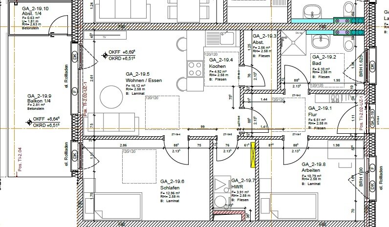 Wohnung zur Miete 920 € 3 Zimmer 70 m²<br/>Wohnfläche 2.<br/>Geschoss Meerkamp Oldenburg 26133