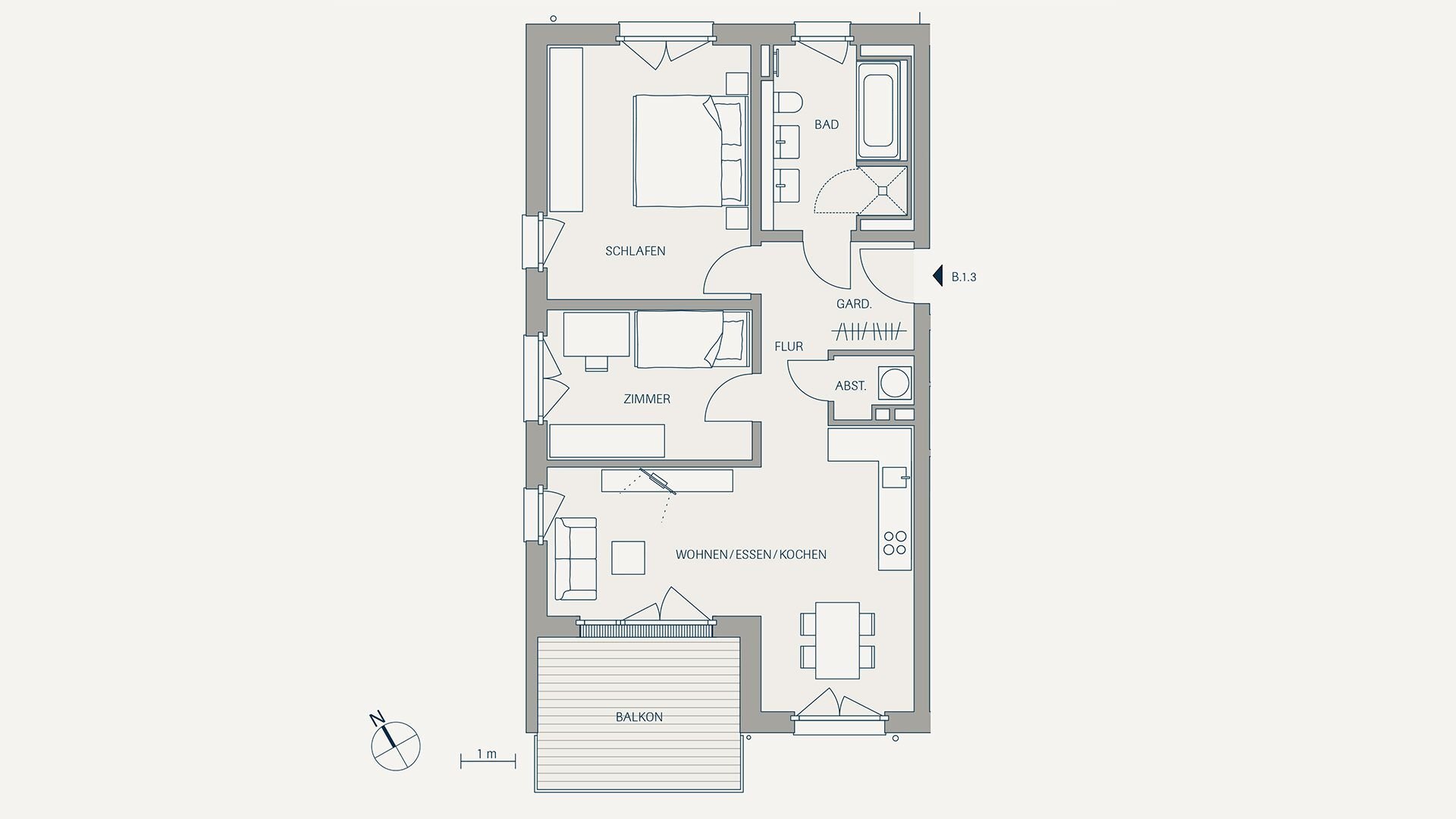 Wohnung zum Kauf 627.900 € 3 Zimmer 75,4 m²<br/>Wohnfläche 1.<br/>Geschoss Bundesstraße 27c Zarten Zarten 79199