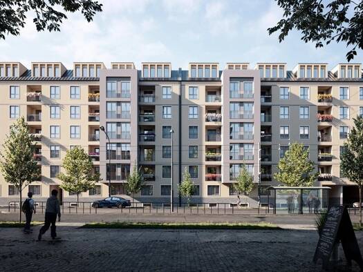 Wohnung zur Miete - Erstbezug 475 € 2 Zimmer 37,8 m² 1. Geschoss frei ab sofort Eisenbahnstraße 131b Volkmarsdorf Leipzig 04315