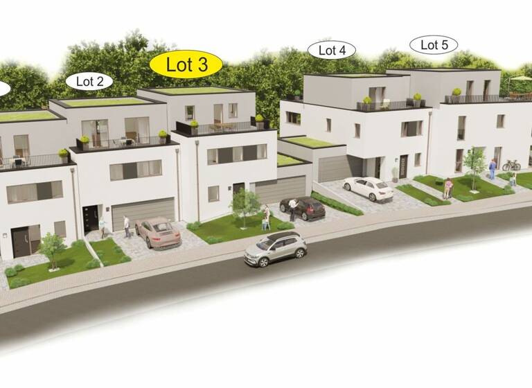 Reihenendhaus zum Kauf - Erstbezug provisionsfrei 1.399.000 € 5 Zimmer 225 m² 488 m² Grundstück Peppange 3391
