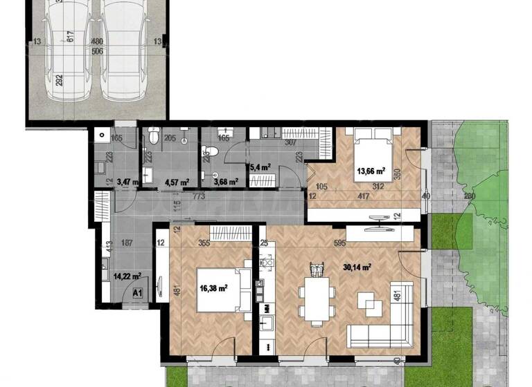 Studio zum Kauf 323.500 € 3 Zimmer 119,8 m² Sofia