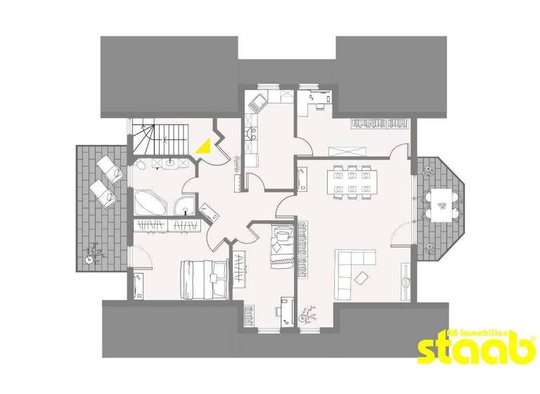 Wohnung zur Miete 900 € 4 Zimmer 100 m² frei ab 01.04.2026 Oberafferbach Johannesberg / Oberafferbach 63867