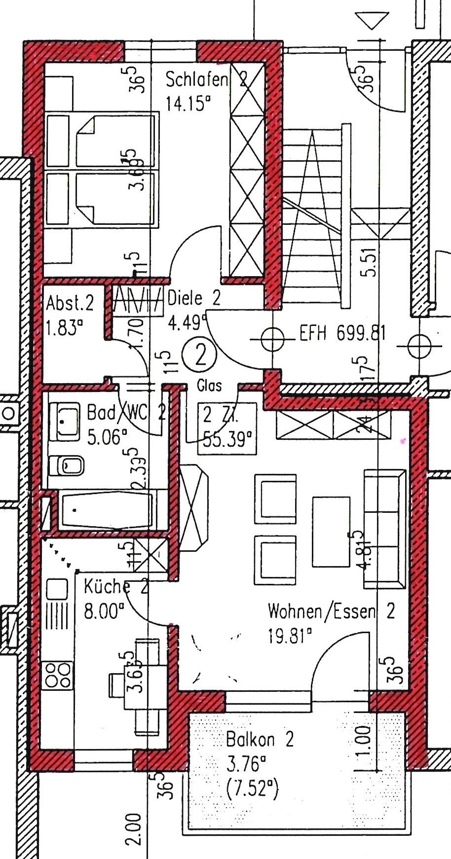 Wohnung zum Kauf 190.000 € 2 Zimmer 57 m²<br/>Wohnfläche Neutrauchburg Isny 88316