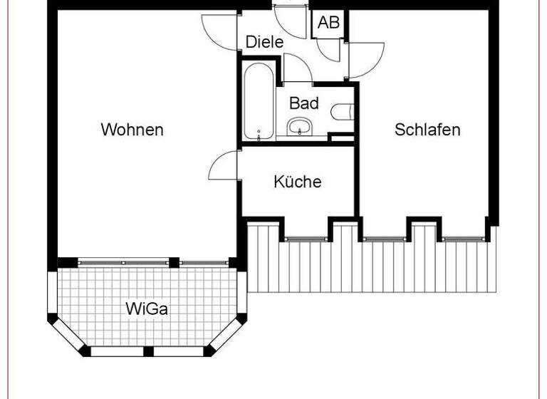 Wohnung zur Miete 820 € 2 Zimmer 40 m² 2. Geschoss frei ab 15.04.2026 Vaihingen Stuttgart 70563